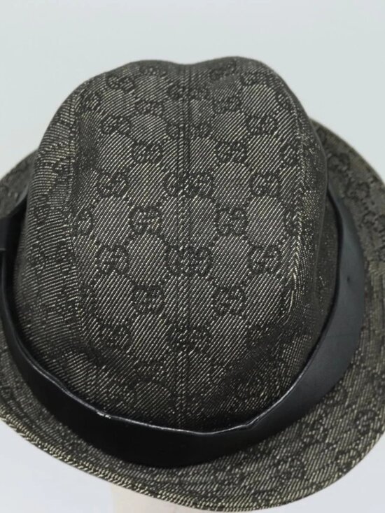 GUCCI GG Canvas Hat S Black Auth am6440 main image 11